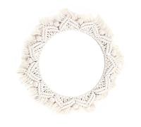 HYTROVE Wall Hanging Mirror Tapestry 5 Pcs Acrylic Simple Makeup Mirror Beige Creative Artistry for Living Room