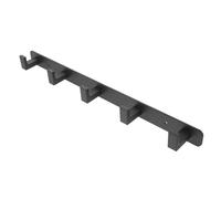 HYTROVE Wall Mounted Key Hook with 5 Hooks Modern Minimalist Design in Black Aluminium Alloy for Versatile Storage and Strong Load-Bearing for Hallways and Shower Areas
