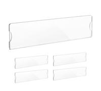 HYTROVE Wall Sign Nameplate Brackets Name Plate Holders 5pcs Acrylic and Easy to Change Design with Adhesive Impact Resistant for Office and Commercial Spaces