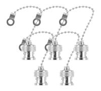 HYTROVE Waterproof Protective Caps for Bnc Female Connectors 5Pcs Dust Covers with Chain Nickel Plated Coaxial Adapter for Electrical and Cctv Cable Protection