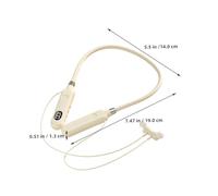 HYTROVE Wireless Neckband Headphones Beige Neck Hanging Design Noise-isolating Stereo Sound with Deep Bass Comfortable Fit for Sports Travel and Outdoor Activities
