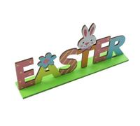 HYTROVE Wooden Easter Decorations Hollowed-Out Letter Table Decor Lovely Well-Made Wooden Craft Caring Gift for Easter