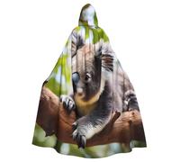 HYTTER A little koala Prints Halloween Hooded Poncho Adults Cloak Party Decoration Parties Mardi Gras Costume Easy Care Durable