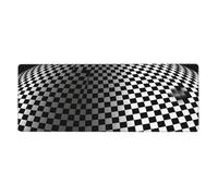HYTTER Black and White Checkerboard Printing Extra Large Mouse pad Mousepad Computer Office Gaming Keyboard Thickened Version 12x31.5in