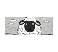 HYTTER Cartoon Black White Sheep Printing Extra Large Mouse pad Mousepad Computer Office Gaming Keyboard Thickened Version 12x31.5in