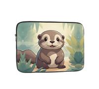 HYTTER Cartoon Cute Otter Prints Shockproof Portable Laptop Sleeve Case 17 inch - Fits 10-17 Inch Laptops - for Men & Women - Business Travel, Office