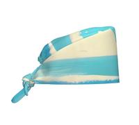 HYTTER Cleaning Working Cap Beach Cartoon Printing Chef Hat for Women & Men, Adjustable, Breathable Black