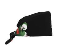 HYTTER Cleaning Working Cap Mouse in Christmas Costume Printing Chef Hat for Women & Men, Adjustable, Breathable Black