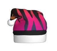 HYTTER Colorful wavy stripes Prints Christmas Hat for Adult Soft and Fluffy Brim, Lightweight Comfort