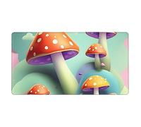 HYTTER Dreamy Little Mushroom Prints Extra large rubber mouse pad 16 x 29.5 in : Strong adhesion and durability Thickened and anti-slip