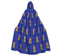 HYTTER Fantasy cartoon dog Prints Halloween Hooded Poncho Adults Cloak Party Decoration Parties Mardi Gras Costume Easy Care Durable