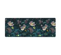 HYTTER Fireflies on Flower Branches Printing Extra Large Mouse pad Mousepad Computer Office Gaming Keyboard Thickened Version 12x31.5in