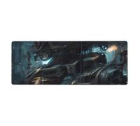 HYTTER Future Robot Printing Extra Large Mouse pad Mousepad Computer Office Gaming Keyboard Thickened Version 12x31.5in
