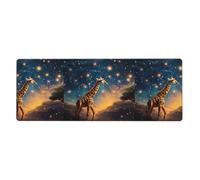 HYTTER Giraffe Chasing Stars Printing Extra Large Mouse pad Mousepad Computer Office Gaming Keyboard Thickened Version 12x31.5in