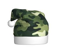 HYTTER green military camo Prints Christmas Hat for Adult Soft and Fluffy Brim, Lightweight Comfort