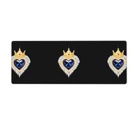 HYTTER Heart Shaped Jewel in The Crown Printing Extra Large Mouse pad Mousepad Computer Office Gaming Keyboard Thickened Version 12x31.5in