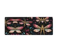 HYTTER Jewel Dragonfly Printing Extra Large Mouse pad Mousepad Computer Office Gaming Keyboard Thickened Version 12x31.5in