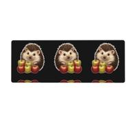 HYTTER Little Hedgehog who Loves to eat Apples Printing Extra Large Mouse pad Mousepad Computer Office Gaming Keyboard Thickened Version 12x31.5in