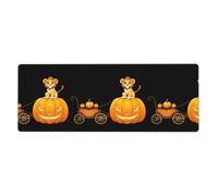 HYTTER Little Lion on The Pumpkin Carriage Printing Extra Large Mouse pad Mousepad Computer Office Gaming Keyboard Thickened Version 12x31.5in