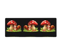 HYTTER Little Squirrel Picking a Giant Mushroom Printing Extra Large Mouse pad Mousepad Computer Office Gaming Keyboard Thickened Version 12x31.5in