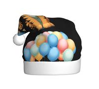 HYTTER Little tiger selling balloons Prints Christmas Hat for Adult Soft and Fluffy Brim, Lightweight Comfort