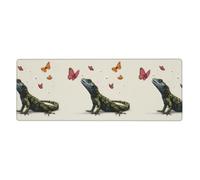 HYTTER Lizard catching Butterflies Printing Extra Large Mouse pad Mousepad Computer Office Gaming Keyboard Thickened Version 12x31.5in