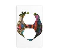 HYTTER Love Island Printing Double Socket Wall Panel Electrical Socket Cover Plate Shatter Decoration Durable 4.5x2.76in