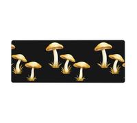 HYTTER Mushrooms with Gold Trim Printing Extra Large Mouse pad Mousepad Computer Office Gaming Keyboard Thickened Version 12x31.5in