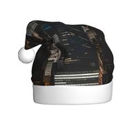 HYTTER New York Night View Prints Christmas Hat for Adult Soft and Fluffy Brim, Lightweight Comfort
