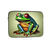 HYTTER Peace Tree Frog Prints Shockproof Portable Laptop Sleeve Case 10 inch - Fits 10-17 Inch Laptops - for Men & Women - Business Travel, Office