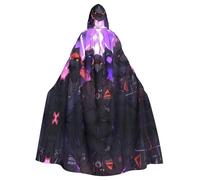 HYTTER ravens Prints Halloween Hooded Poncho Adults Cloak Party Decoration Parties Mardi Gras Costume Easy Care Durable