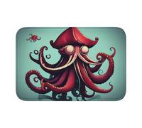 HYTTER Sailing Pirate Octopus Printed Crystal Velvet Lock Edge Floor mat, Bedroom Carpet, Parlor, Dormitory Home Decoration