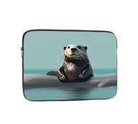 HYTTER Sea Otter Prints Shockproof Portable Laptop Sleeve Case 17 inch - Fits 10-17 Inch Laptops - for Men & Women - Business Travel, Office