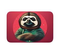 HYTTER Sloth My Spirit Animal Printed Crystal Velvet Lock Edge Floor mat, Bedroom Carpet, Parlor, Dormitory Home Decoration