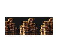 HYTTER Stacks of Gold Coins Printing Extra Large Mouse pad Mousepad Computer Office Gaming Keyboard Thickened Version 12x31.5in