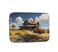 HYTTER Texas Farm Tractor Prints Shockproof Portable Laptop Sleeve Case 10 inch - Fits 10-17 Inch Laptops - for Men & Women - Business Travel, Office