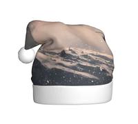 HYTTER The Sun on a Snowy Day Prints Christmas Hat for Adult Soft and Fluffy Brim, Lightweight Comfort