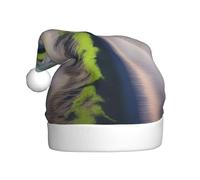 HYTTER Uneven Country Road Prints Christmas Hat for Adult Soft and Fluffy Brim, Lightweight Comfort