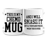 Hyturtle This Is My Chemo Mug And I Will Smash It 11oz White Ceramic Coffee Tea Mug, Gifts For Breast Cancer Patients, Warriors, Survivors, Family Friends, On Birthday, Holiday