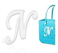 HYTYQDAFA 6pcs Letter Charms for Bogg Bag Accessories, Alphabet Lettering Bag Charms Compatible with Bogg Bag Original All Models,Insert Decorative Letter for Handbag Beach Tote Bag, L, Plastic, No