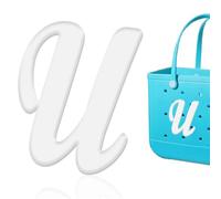 HYTYQDAFA 6pcs Letter Charms for Bogg Bag Accessories, Alphabet Lettering Bag Charms Compatible with Bogg Bag Original All Models,Insert Decorative Letter for Handbag Beach Tote Bag, L, Plastic, No