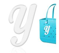 HYTYQDAFA 6pcs Letter Charms for Bogg Bag Accessories, Alphabet Lettering Bag Charms Compatible with Bogg Bag Original All Models,Insert Decorative Letter for Handbag Beach Tote Bag, L, Plastic, No