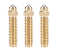 Hyuduo 0.6mm 3D Printer Nozzle Hotend Bimetal Replacement 3 Pcs for ELEGOO Carbon with Brass and Hardened Steel Fiber Printing
