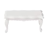 Hyuduo 1/12 Scale Dollhouse End Table Miniature Furniture Model Eco-Friendly Wooden with Fine Workmanship for Doll House Accessories (White)