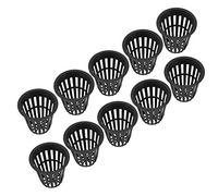 Hyuduo 10 Pcs Mesh Plant Pots, Garden Pond Plant Pots, Water Plant Basket For Lily And Other Aquatic Plants(Black),Hydroponic Planting Supplies