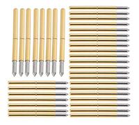 Hyuduo 100pcs Spring Test Probes Test Pins Pogo Pins 2.0mm Brass Probe 0.02mm for PCB Testing Contaminated Boards