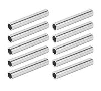 Hyuduo 10Pcs Aluminium Tube, Seamless Construction with 8mm External Diameter, 50mm Length for Robotics Structural Support and Projects