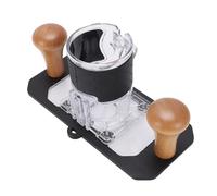 Hyuduo 2 in 1 Woodworking Router Base, Fastener Slotting Bracket for 63.5-65mm Trimmers, Precision Grooving Mortising Jig with Transparent Safety Cover