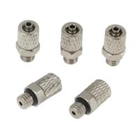 Hyuduo 20Pcs M5 4mm Pneumatic Quick Connector, Copper Fittings, Straight Couplings for Air Hose Systems 0-1.6MPa, Ideal for Industrial Applications