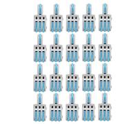 Hyuduo 20Pcs Quick Wire Connectors, Splf13 1 In 3 Out Ttap Wire Splitter, Wire Connector Assortment Compact Splicing Connector Kit For Electrical Wires,Terminals (Blue)
